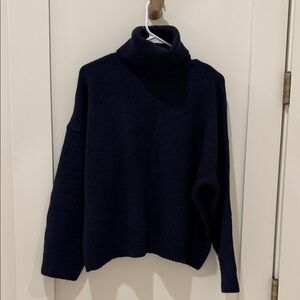 Zara Midnight Blue Turtleneck Sweater